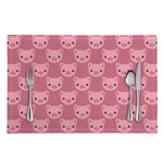 Cute Pink Pig Pattern Print Placemat