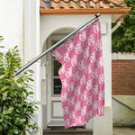 Cute Pink Pig Pattern Print Polyester Flag