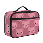 Cute Pink Pig Pattern Print Portable Lunch Bag
