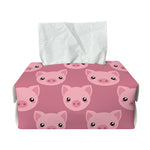 Cute Pink Pig Pattern Print Rectangle Tissue Box Cover