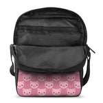 Cute Pink Pig Pattern Print Rectangular Crossbody Bag