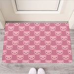Cute Pink Pig Pattern Print Rubber Doormat