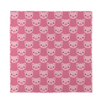 Cute Pink Pig Pattern Print Silk Bandana
