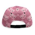 Cute Pink Pig Pattern Print Snapback Cap