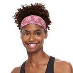 Cute Pink Pig Pattern Print Sports Headband