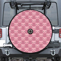 Cute Pink Pig Pattern Print Tire Cover With Camera Hole