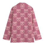 Cute Pink Pig Pattern Print Women's Blazer