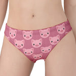 Cute Pink Pig Pattern Print Women's Panties