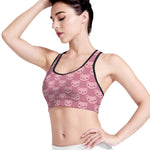 Cute Pink Pig Pattern Print Women's Sports Bra