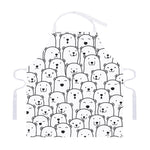 Cute Polar Bear Pattern Print Adjustable Apron