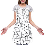 Cute Polar Bear Pattern Print Adjustable Apron