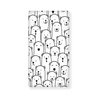 Cute Polar Bear Pattern Print Baby Crib Sheet
