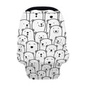 Cute Polar Bear Pattern Print Baby Seat Cover