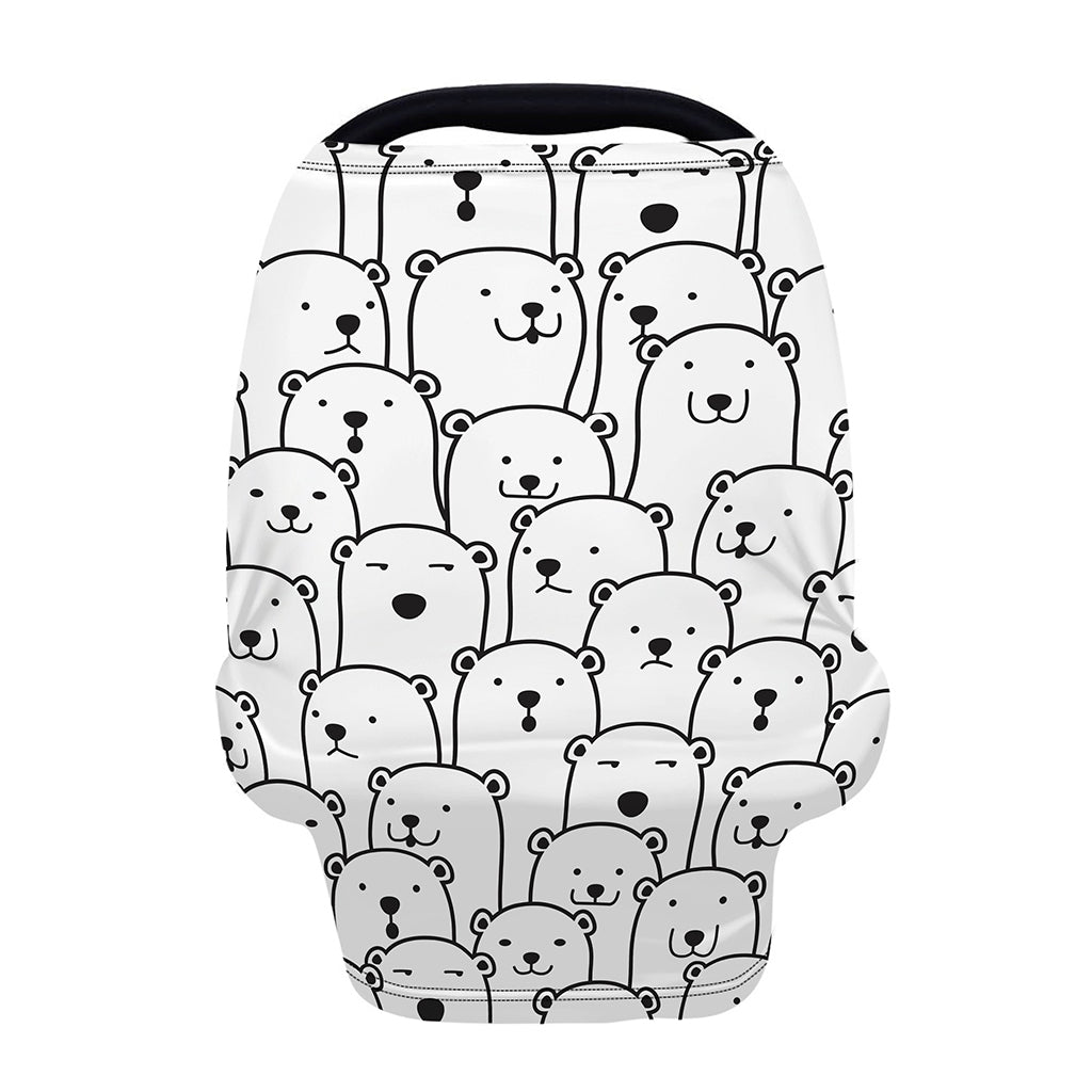 Cute Polar Bear Pattern Print Baby Seat Cover