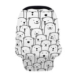 Cute Polar Bear Pattern Print Baby Seat Cover