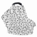 Cute Polar Bear Pattern Print Baby Seat Cover