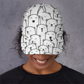 Cute Polar Bear Pattern Print Baseball Cap