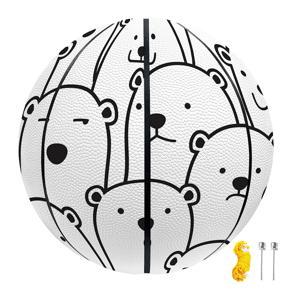 Cute Polar Bear Pattern Print Basketball