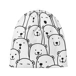 Cute Polar Bear Pattern Print Beanie