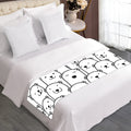 Cute Polar Bear Pattern Print Bed Runner