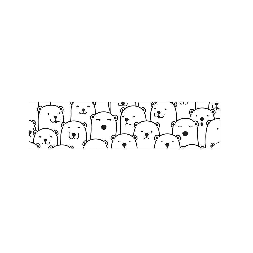 Cute Polar Bear Pattern Print Bed Runner