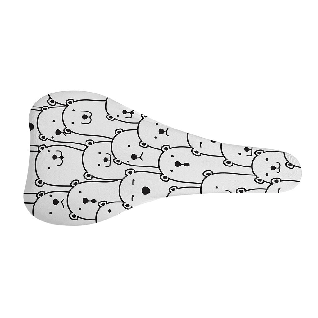 Cute Polar Bear Pattern Print Bicycle Seat Cover