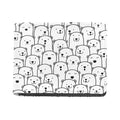 Cute Polar Bear Pattern Print Bifold Wallet