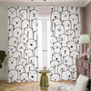 Cute Polar Bear Pattern Print Blackout Pencil Pleat Curtains