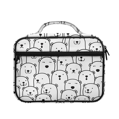 Cute Polar Bear Pattern Print Briefcase Bible Bag