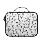 Cute Polar Bear Pattern Print Briefcase Bible Bag