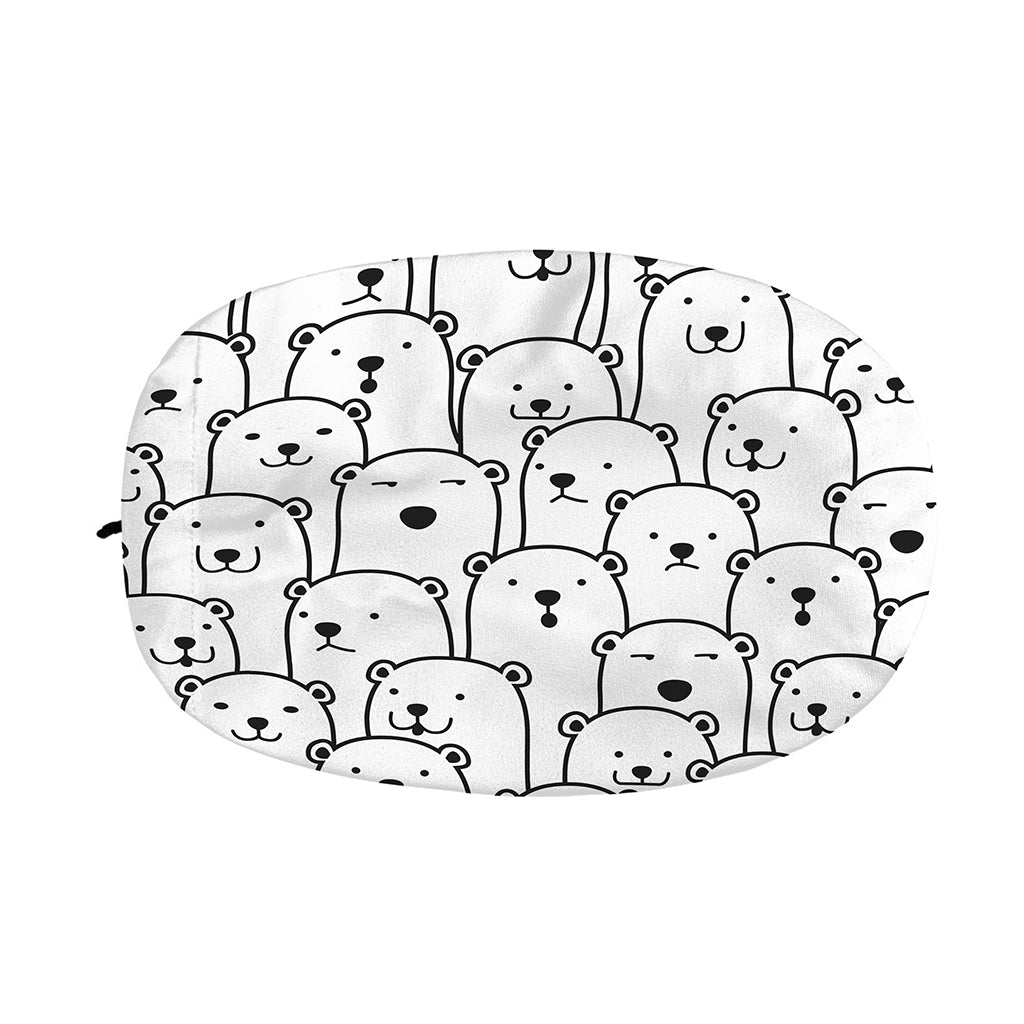 Cute Polar Bear Pattern Print Car Side Mirror Covers