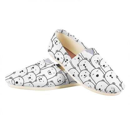 Cute Polar Bear Pattern Print Casual Shoes