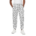 Cute Polar Bear Pattern Print Cotton Sweatpants