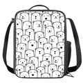 Cute Polar Bear Pattern Print Crossbody Lunch Bag
