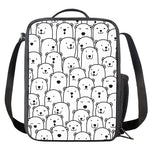 Cute Polar Bear Pattern Print Crossbody Lunch Bag