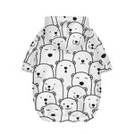 Cute Polar Bear Pattern Print Dog Zip Up Hoodie