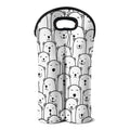 Cute Polar Bear Pattern Print Double Neoprene Wine Tote