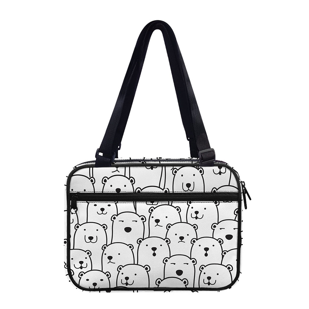 Cute Polar Bear Pattern Print Double Strap Bible Bag