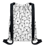 Cute Polar Bear Pattern Print Drawstring Backpack