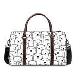 Cute Polar Bear Pattern Print Duffle Bag