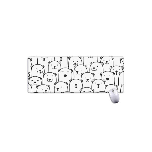 Cute Polar Bear Pattern Print Extended Mouse Pad