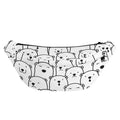 Cute Polar Bear Pattern Print Fanny Pack