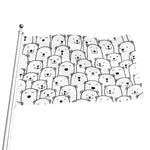 Cute Polar Bear Pattern Print Flag