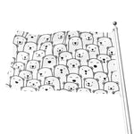 Cute Polar Bear Pattern Print Flag