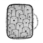 Cute Polar Bear Pattern Print Front Pocket Bible Bag
