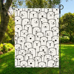 Cute Polar Bear Pattern Print Garden Flag