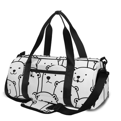 Cute Polar Bear Pattern Print Gym Bag