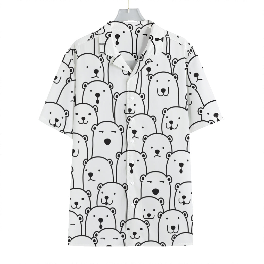 Cute Polar Bear Pattern Print Hawaiian Shirt