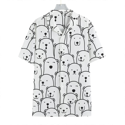 Cute Polar Bear Pattern Print Hawaiian Shirt