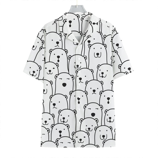 Cute Polar Bear Pattern Print Hawaiian Shirt